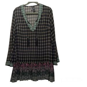 Bisou Bisou pleated Tunic Dress Size L